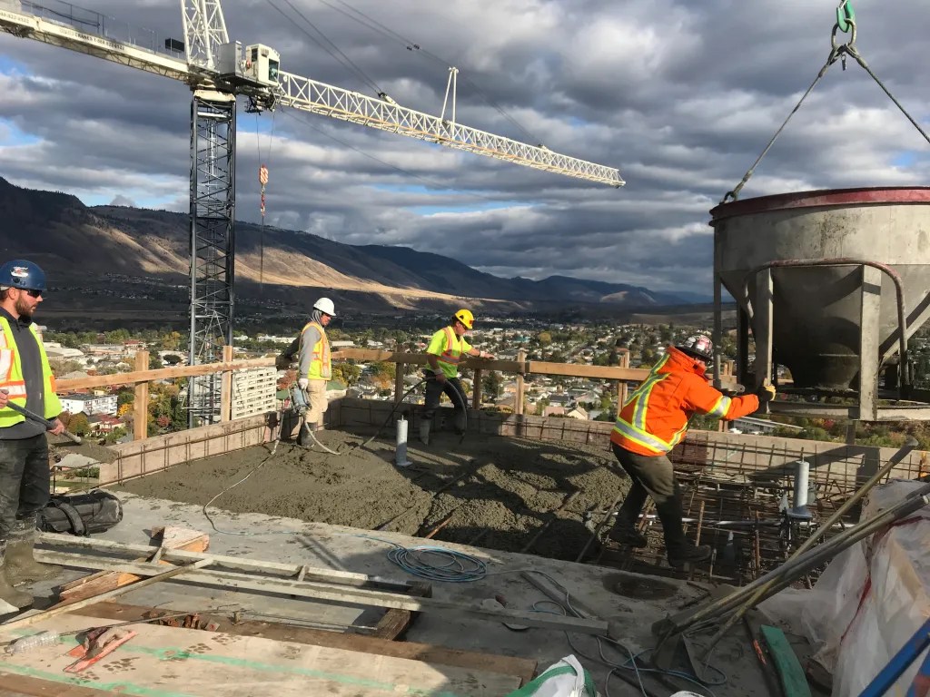 Concrete with a crane